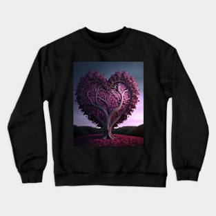 valentine's day tree Crewneck Sweatshirt